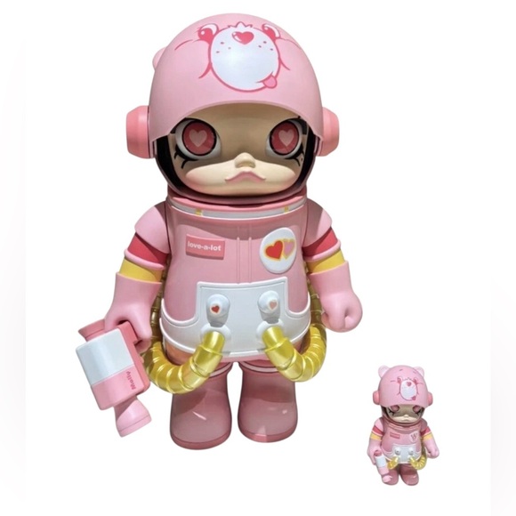 POP MART MEGA Space Molly 400%+100% Combo Love-a-Lot Care Bear 💯AUTHENTIC - Picture 1 of 11